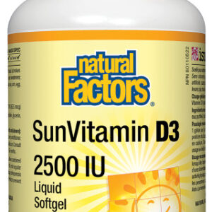 Natural Factors Vitamin D3 2500iu Softgels